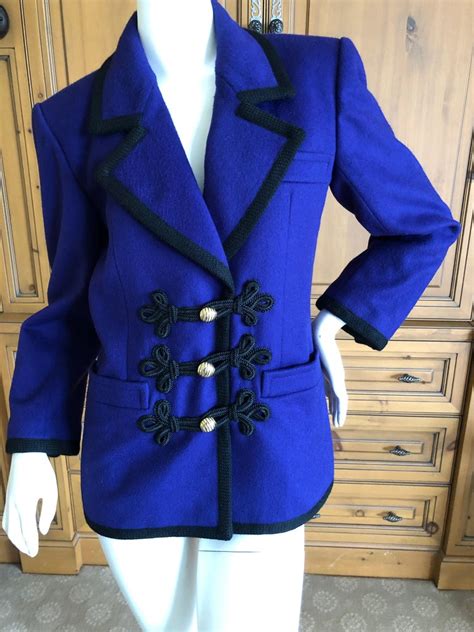 ysl cerulean military jackets